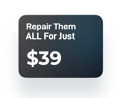 Dark rounded rectangle card displaying pricing offer text reading "Repair Them ALL For Just $39