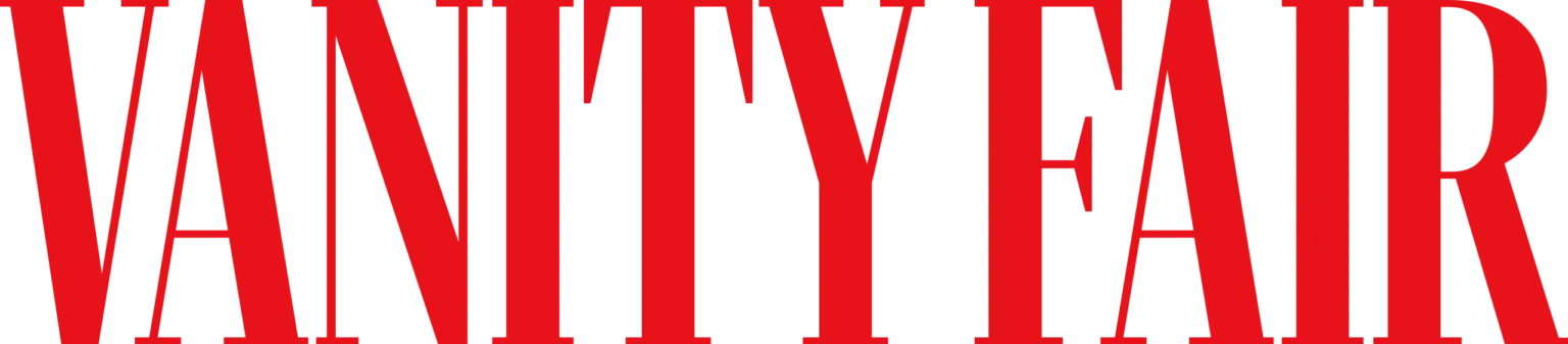 Vanity Fair logo in red text on white background